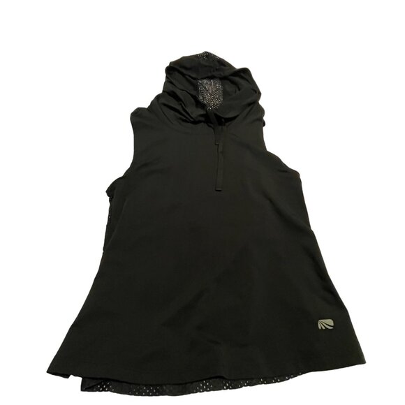 Marika Women's Sleeveless Hooded Black Mesh Back Workout Top - XS Exrta Small - Picture 5 of 9